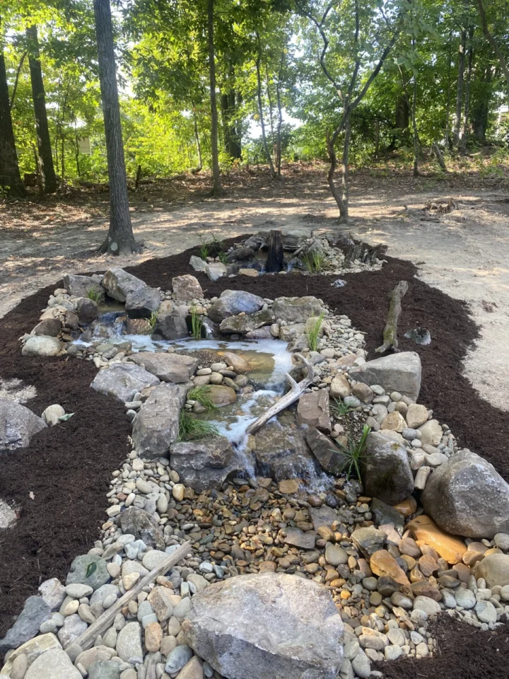 Landscaping waterfall design