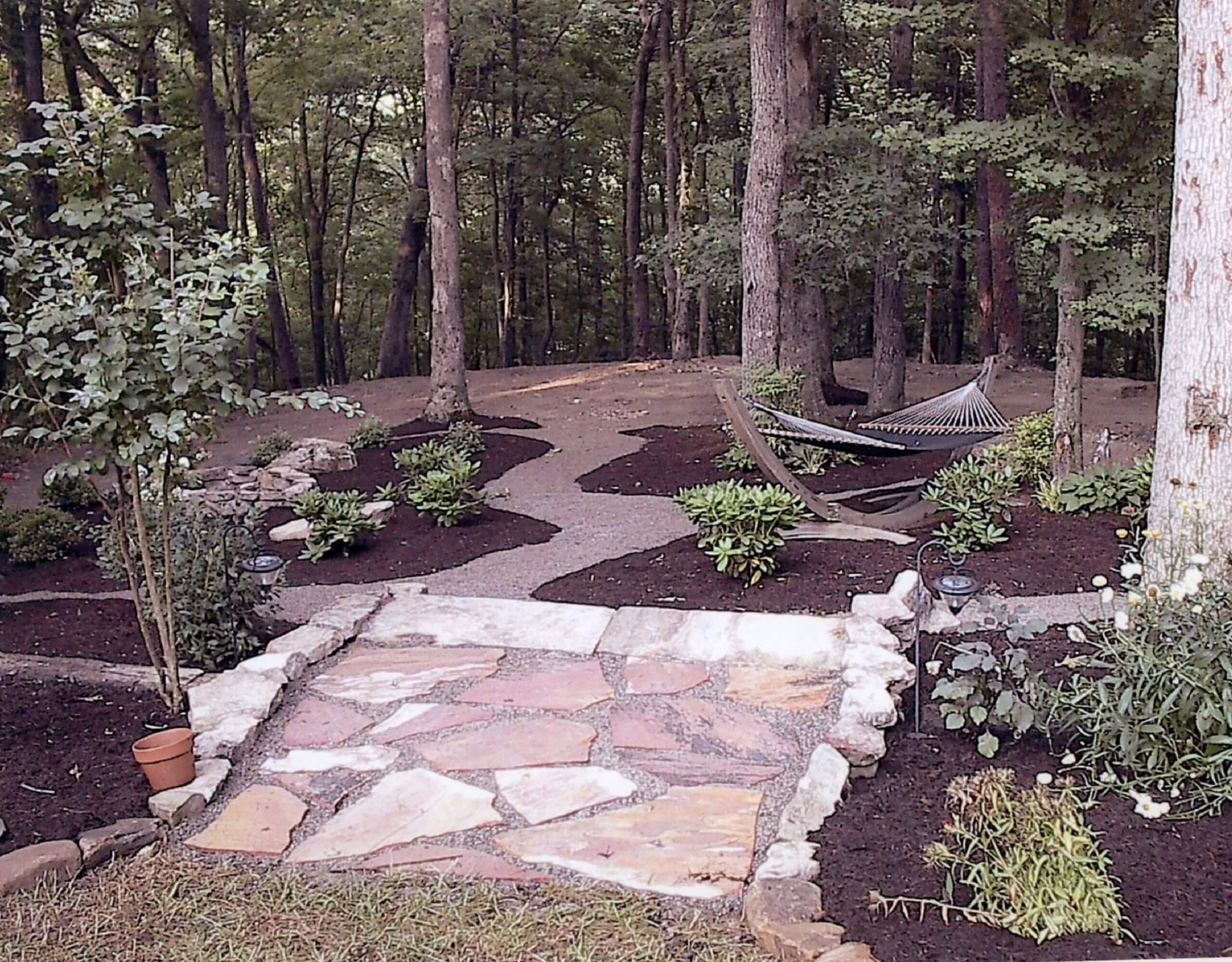 Woodland garden landscaping in Clinton Tennessee